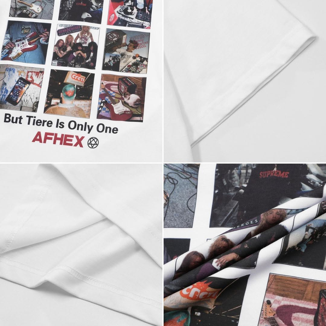 S0185 American Old School Print Vintage oversize T-shirt