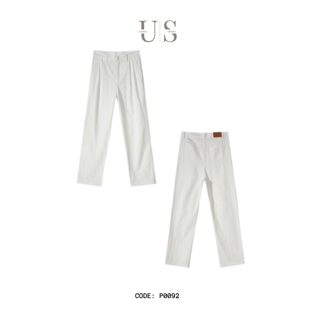 P0092 Korean retro casual loose lazy style straight pants