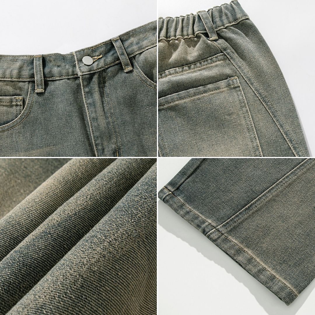 P0095 America Style Vintage straight loose jeans