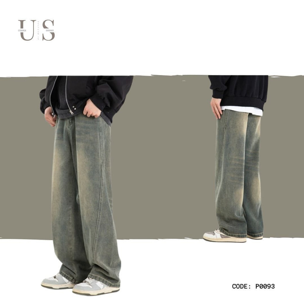P0095 America Style Vintage straight loose jeans