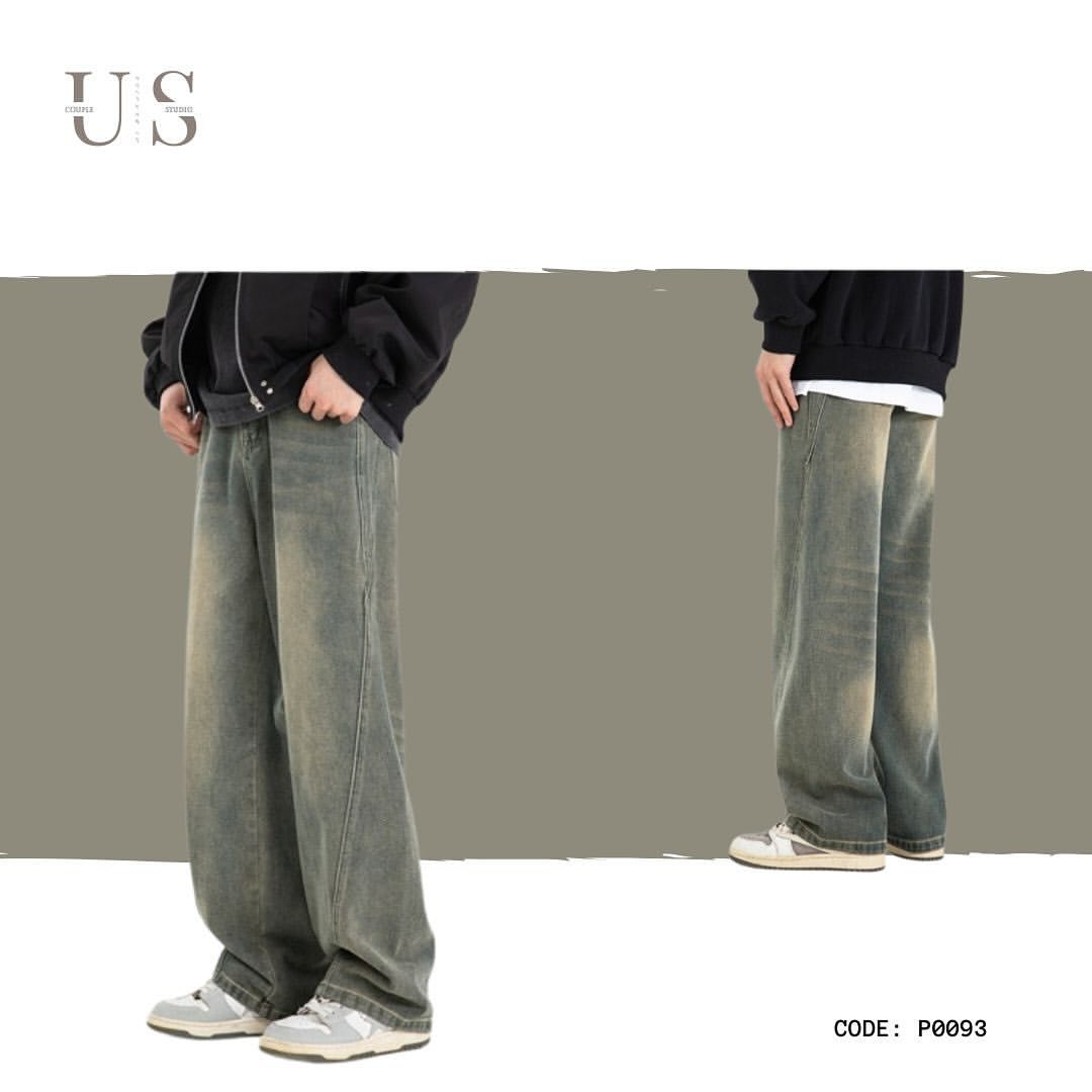P0095 America Style Vintage straight loose jeans