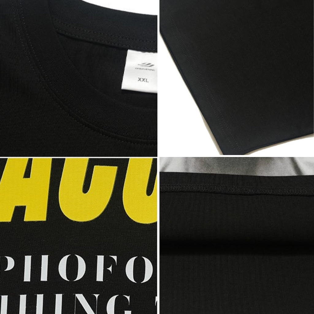 S0201 American retro portrait letter print loose boxy Tee