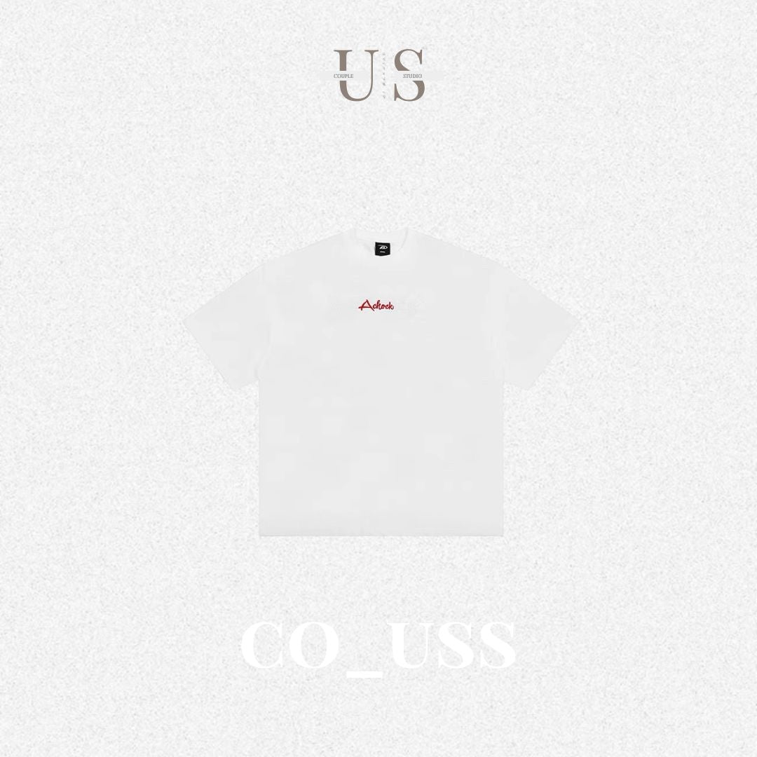 S0385 American style Letter logo Print short-sleeved T-shirt