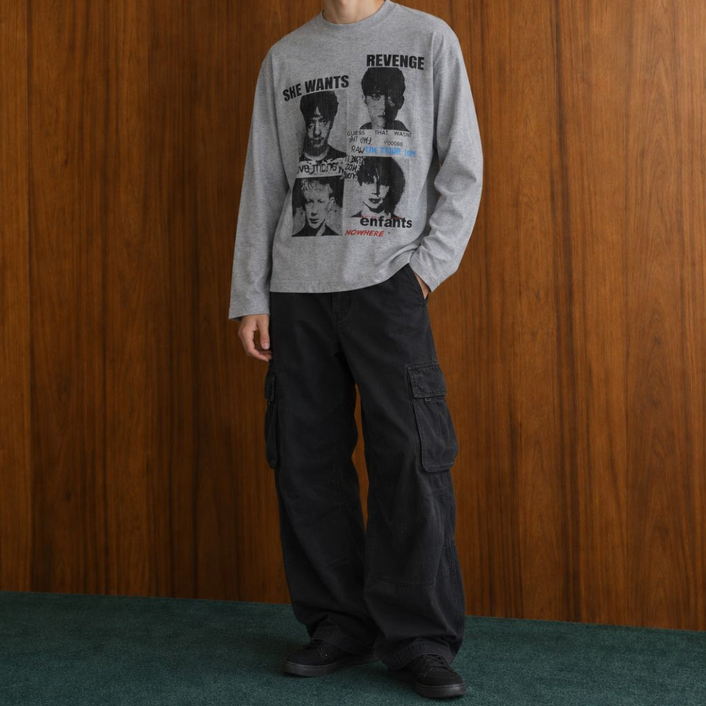 LK006 Revenge Collage Long Sleeve
