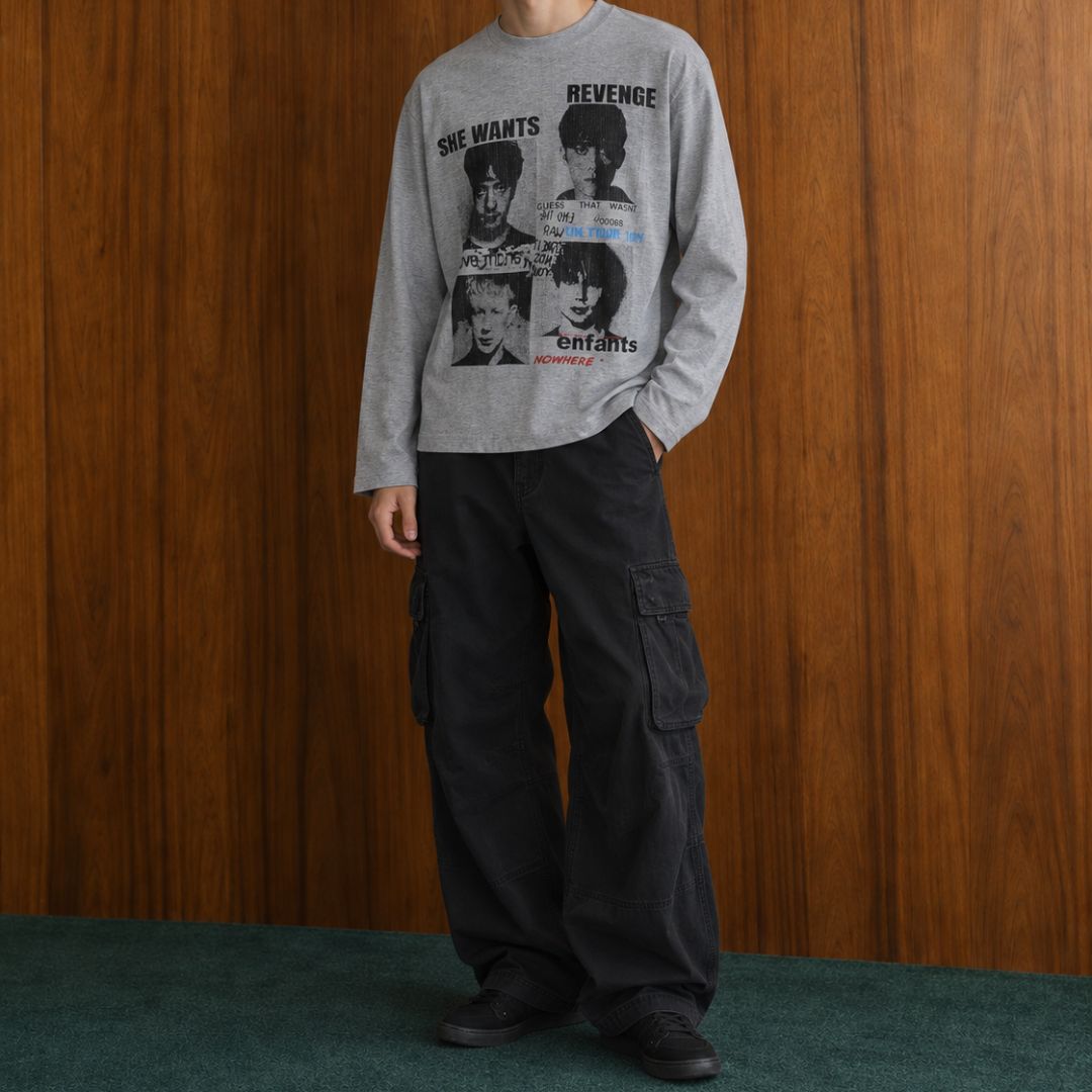 LK006 Revenge Collage Long Sleeve