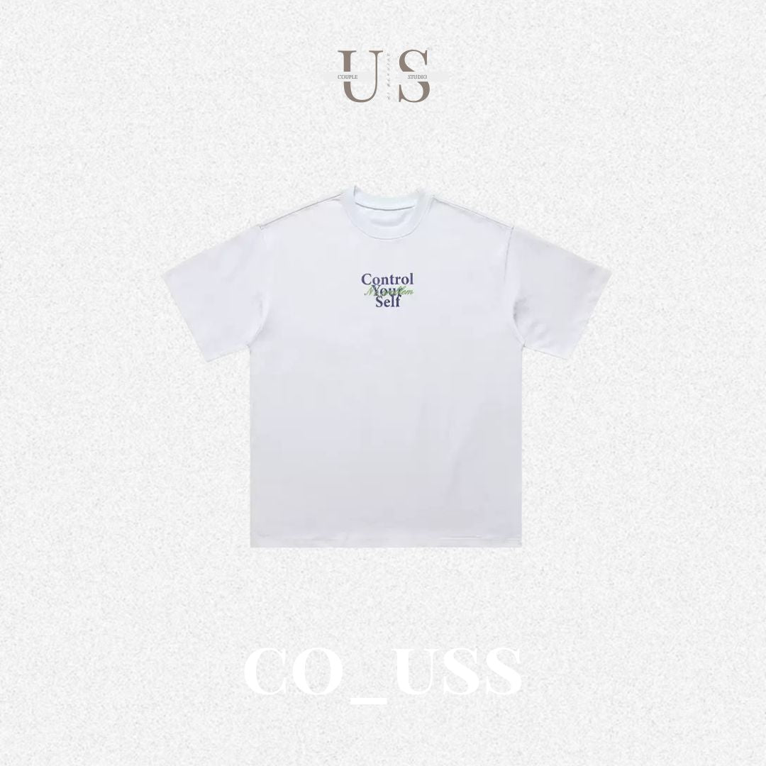 S0401 American original street style minimalist printed short-sleeved T-shirt