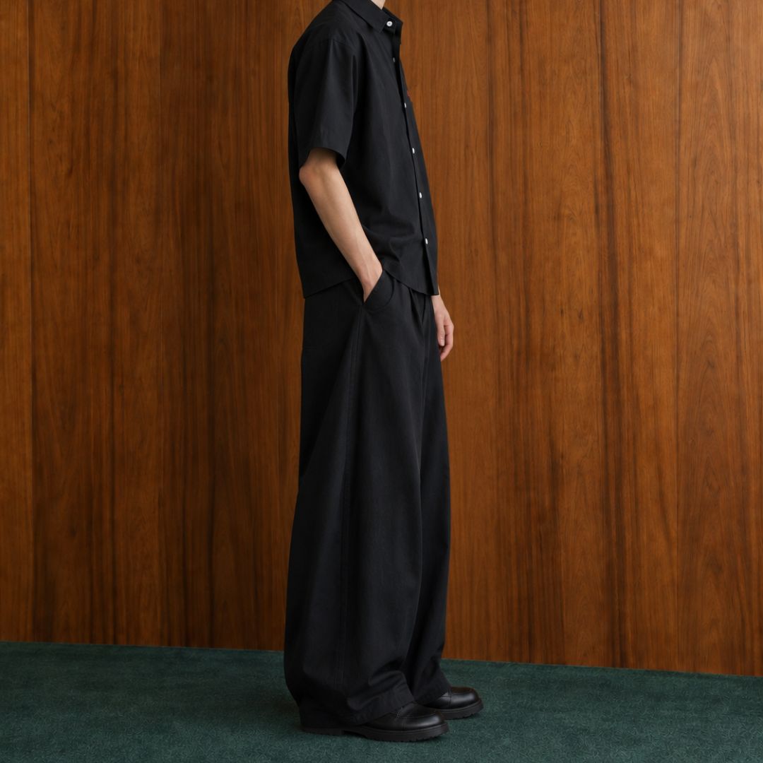 LK001 Embroidered Utility Boxy Shirt