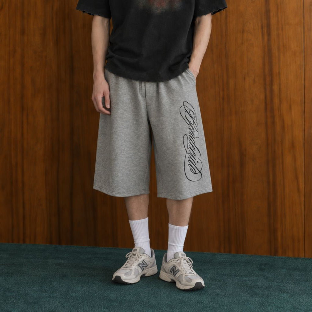 LK011 Signature Script Bermuda Shorts