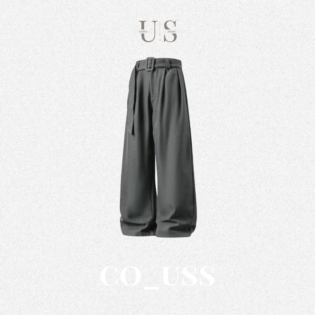 P0213 Japanese-style 3D pleated draped curved trousers