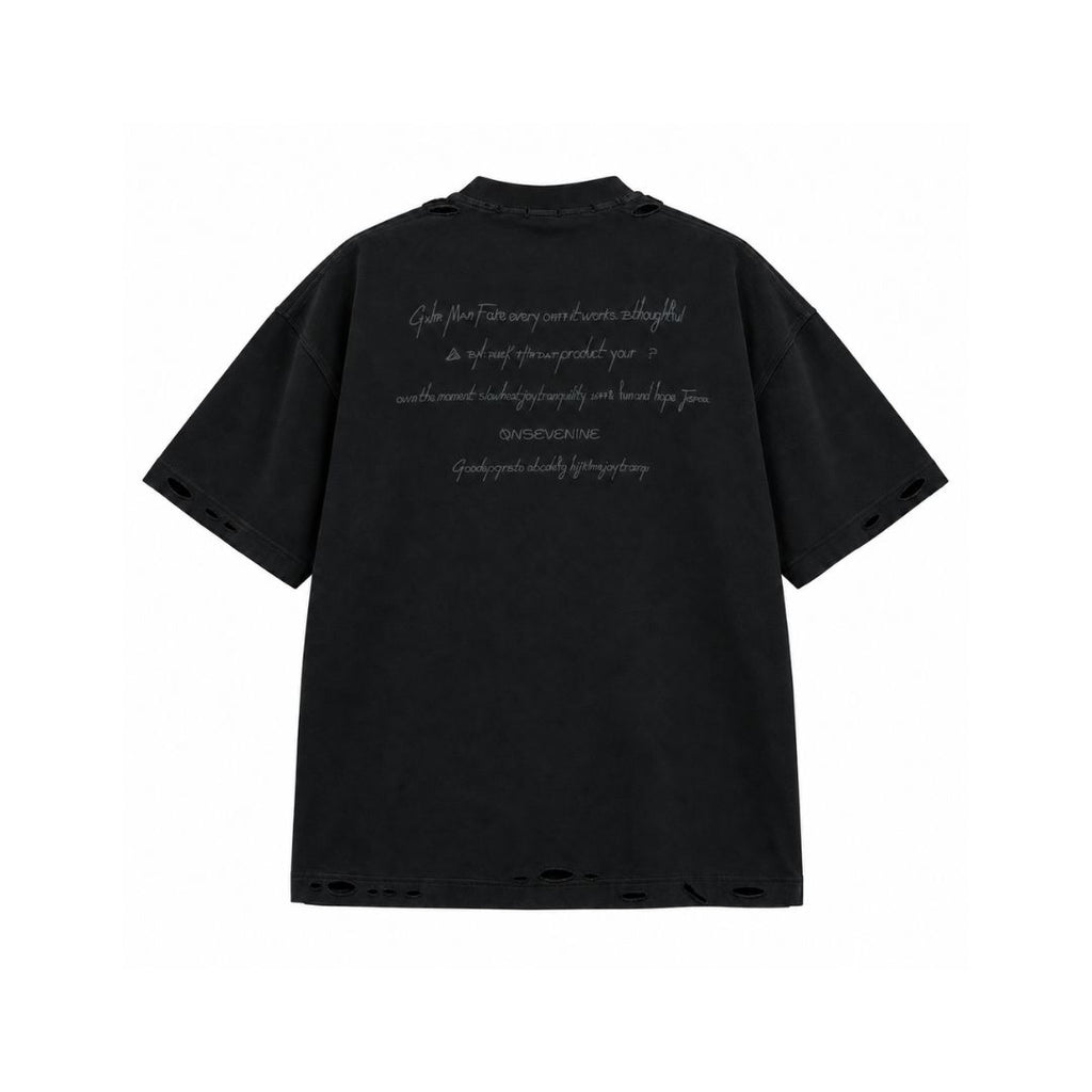LK003 Faded Script Distressed Tee