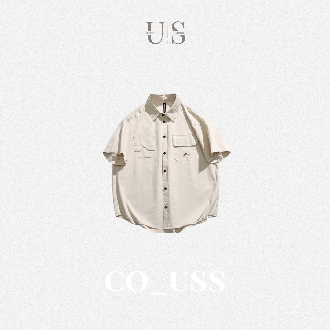 S0362 Japanese style retro overse youth campus style student shirt