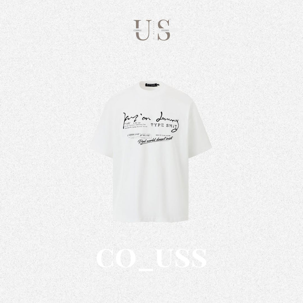 S0339 American street cleanfit letter slogan short-sleeved T-shirt