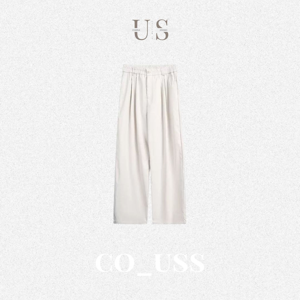 P0201 Japanese style wide-leg loose-fitting pleated flowing casual trousers