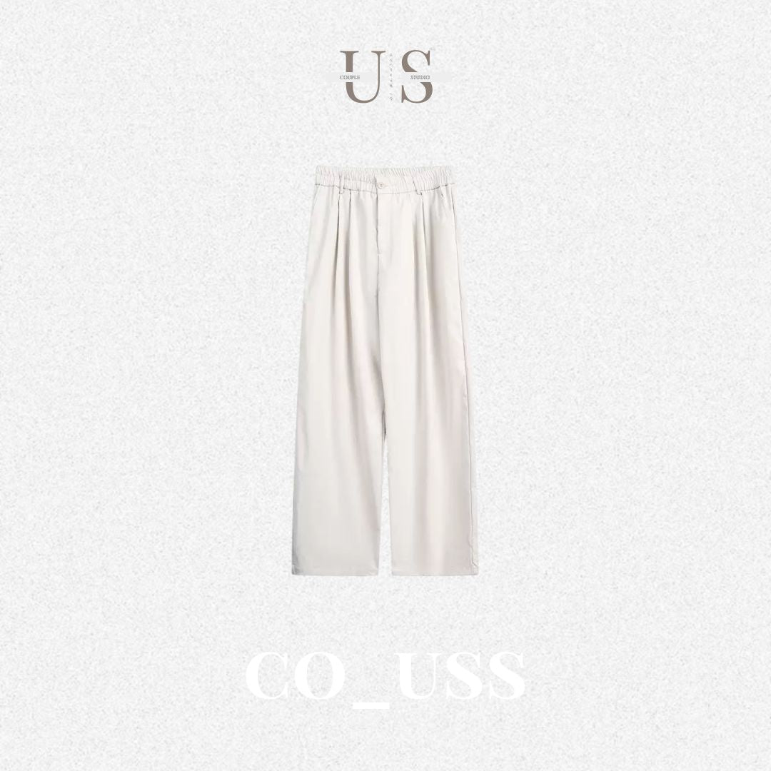 P0201 Japanese style wide-leg loose-fitting pleated flowing casual trousers