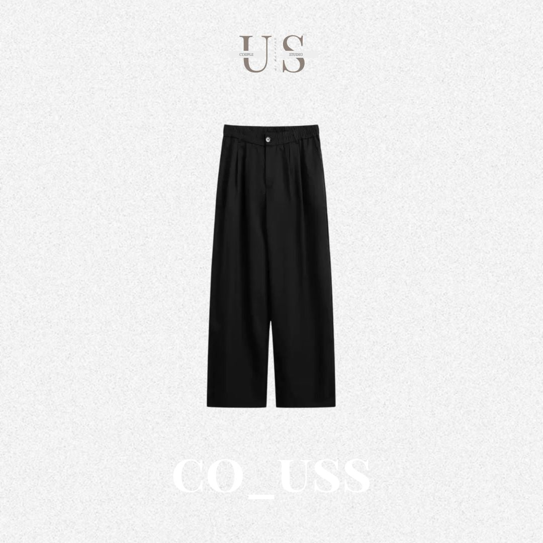 P0201 Japanese style wide-leg loose-fitting pleated flowing casual trousers