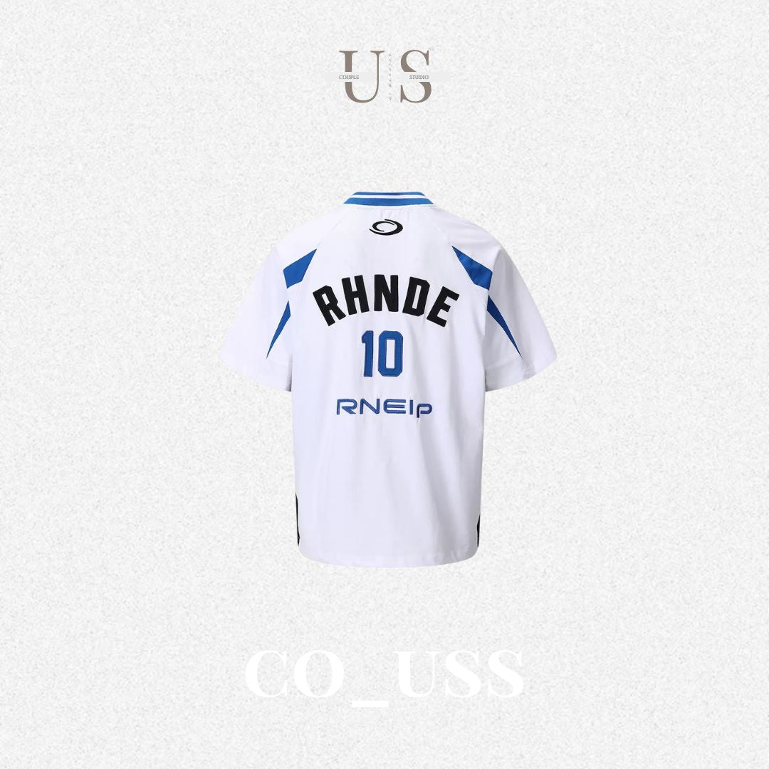 S0473 American Retro Style Color Block Football Sports T-Shirt