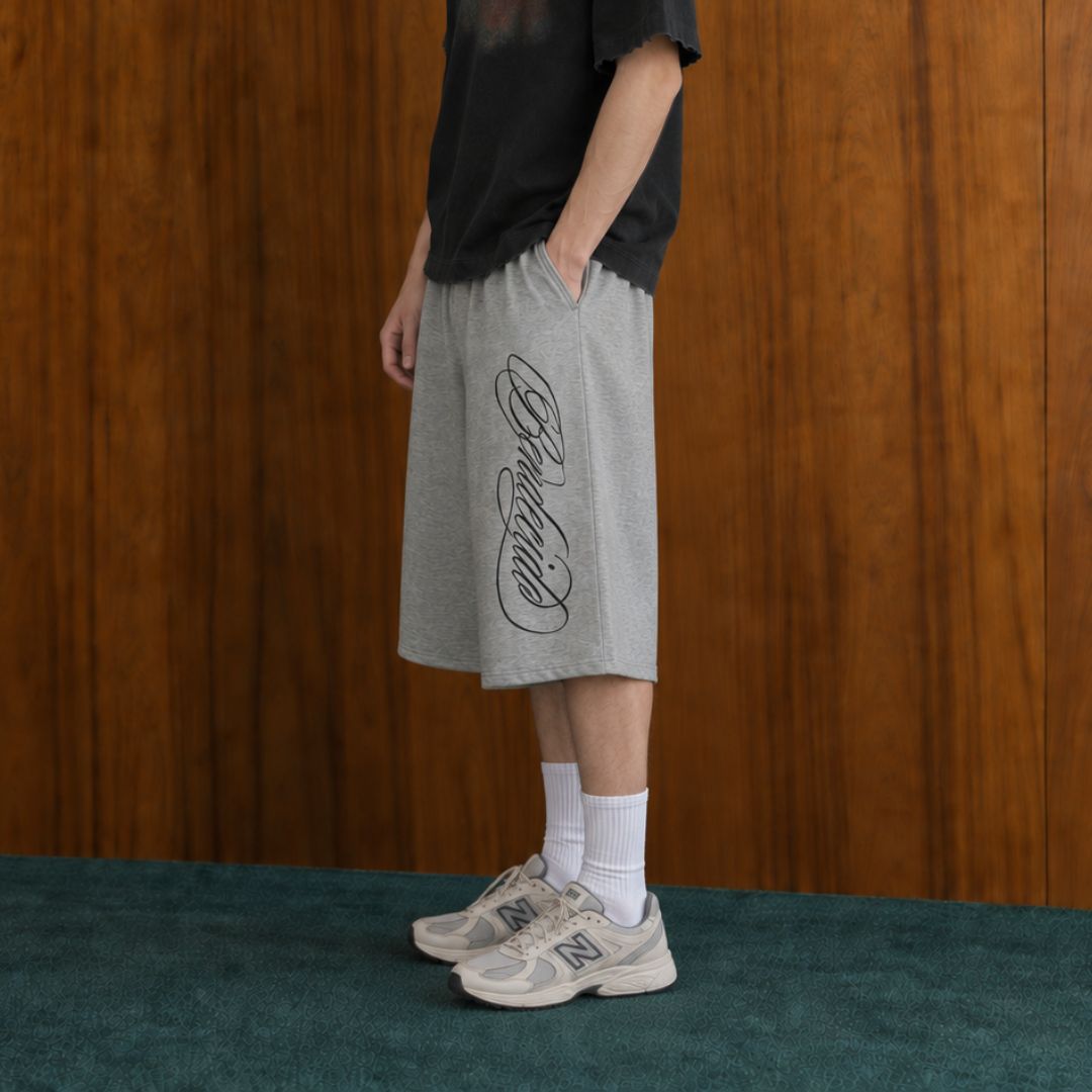 LK011 Signature Script Bermuda Shorts