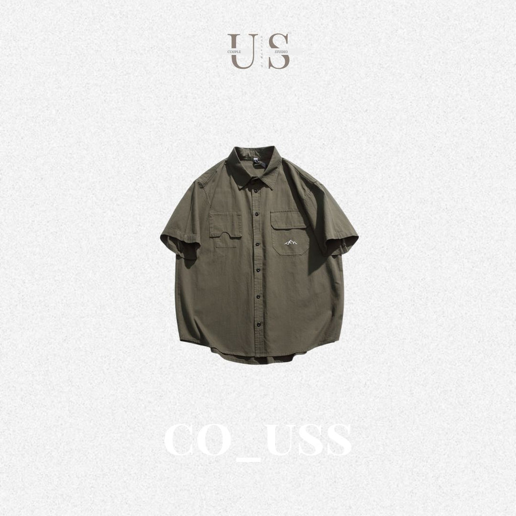 S0362 Japanese style retro overse youth campus style student shirt