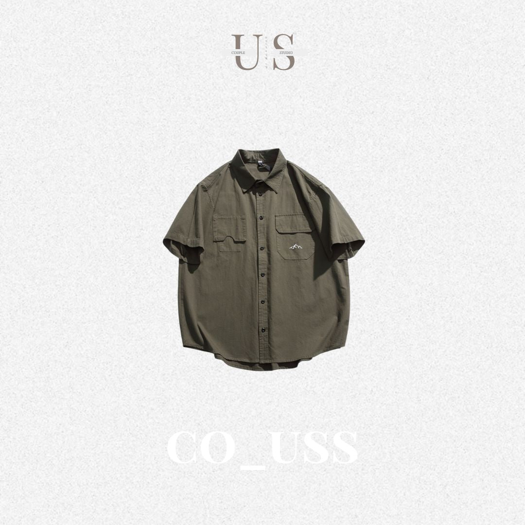 S0362 Japanese style retro overse youth campus style student shirt