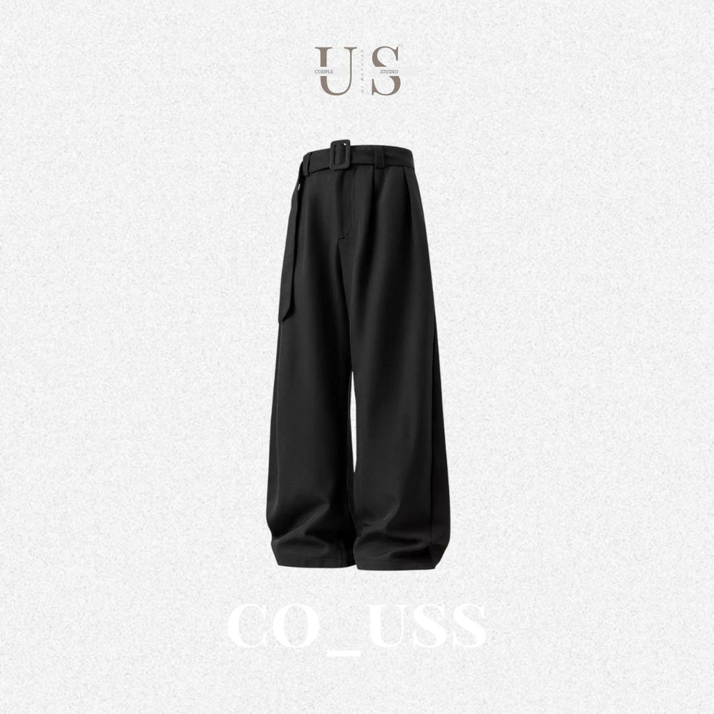 P0213 Japanese-style 3D pleated draped curved trousers