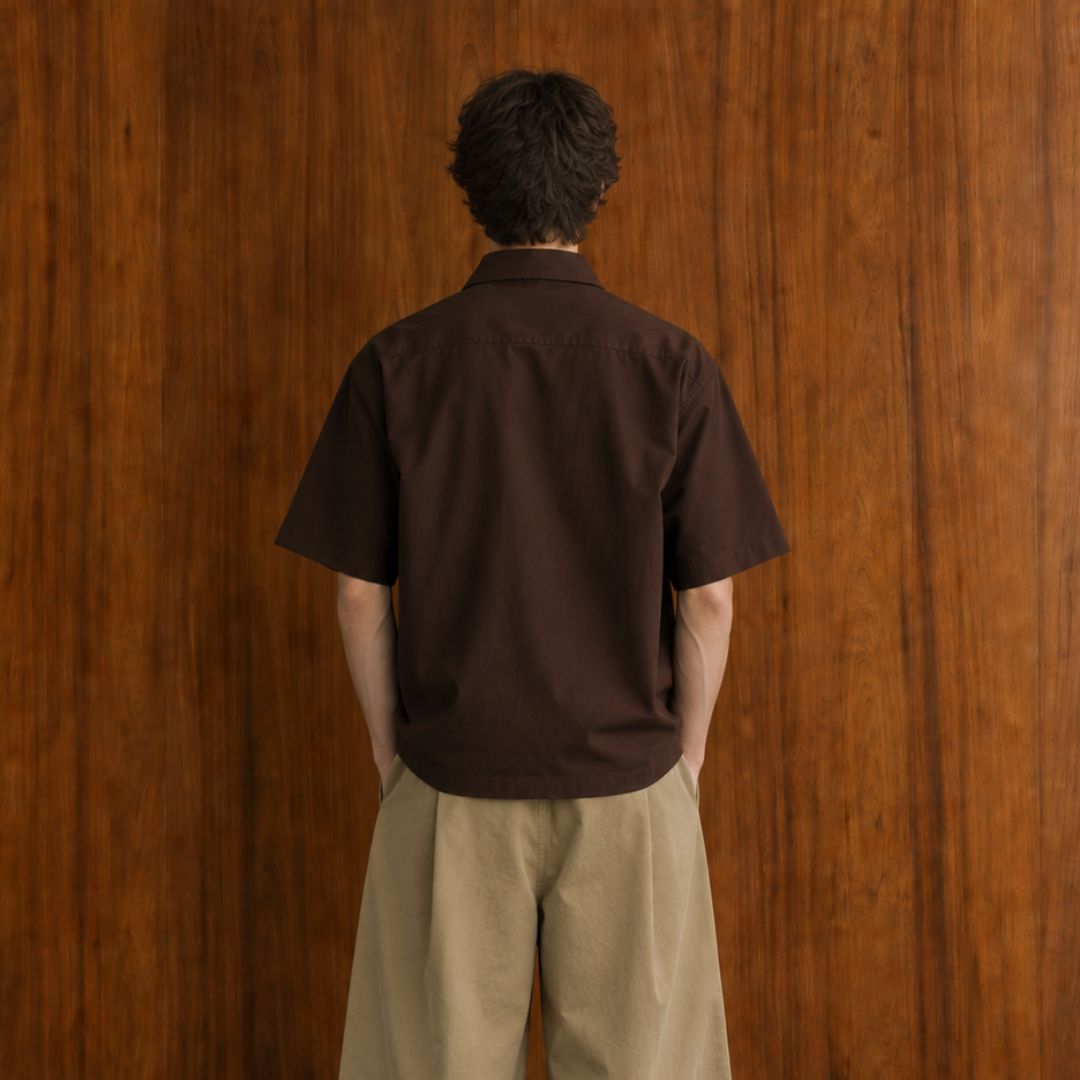 LK001 Embroidered Utility Boxy Shirt