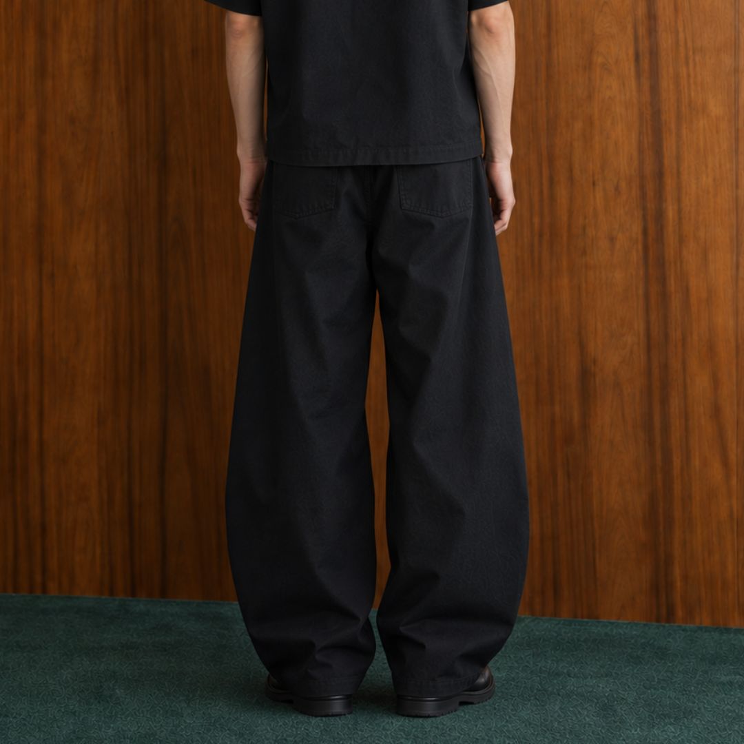LK009 Noir Wide Leg Trousers