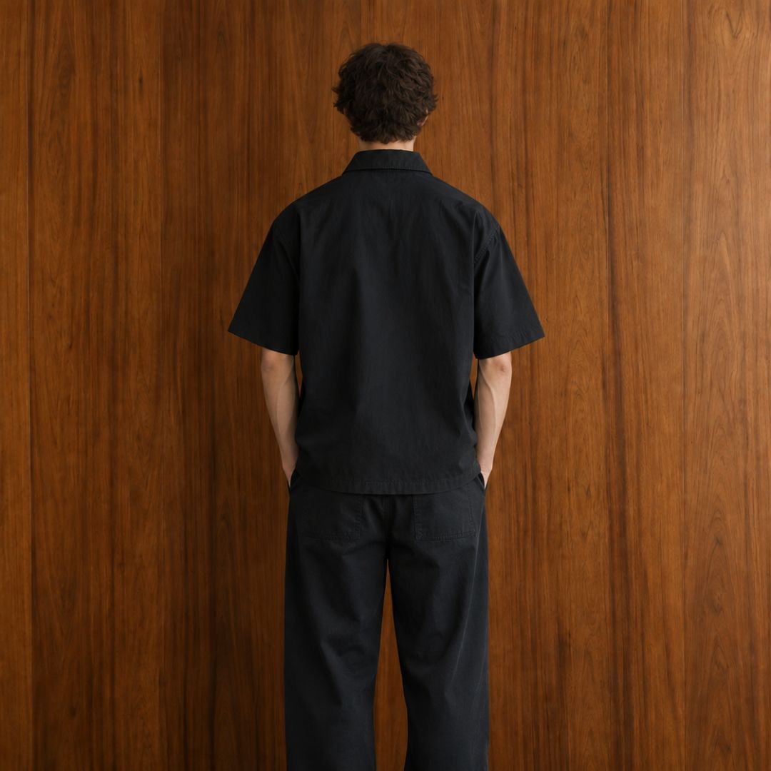 LK001 Embroidered Utility Boxy Shirt