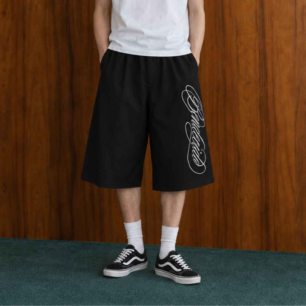 LK011 Signature Script Bermuda Shorts