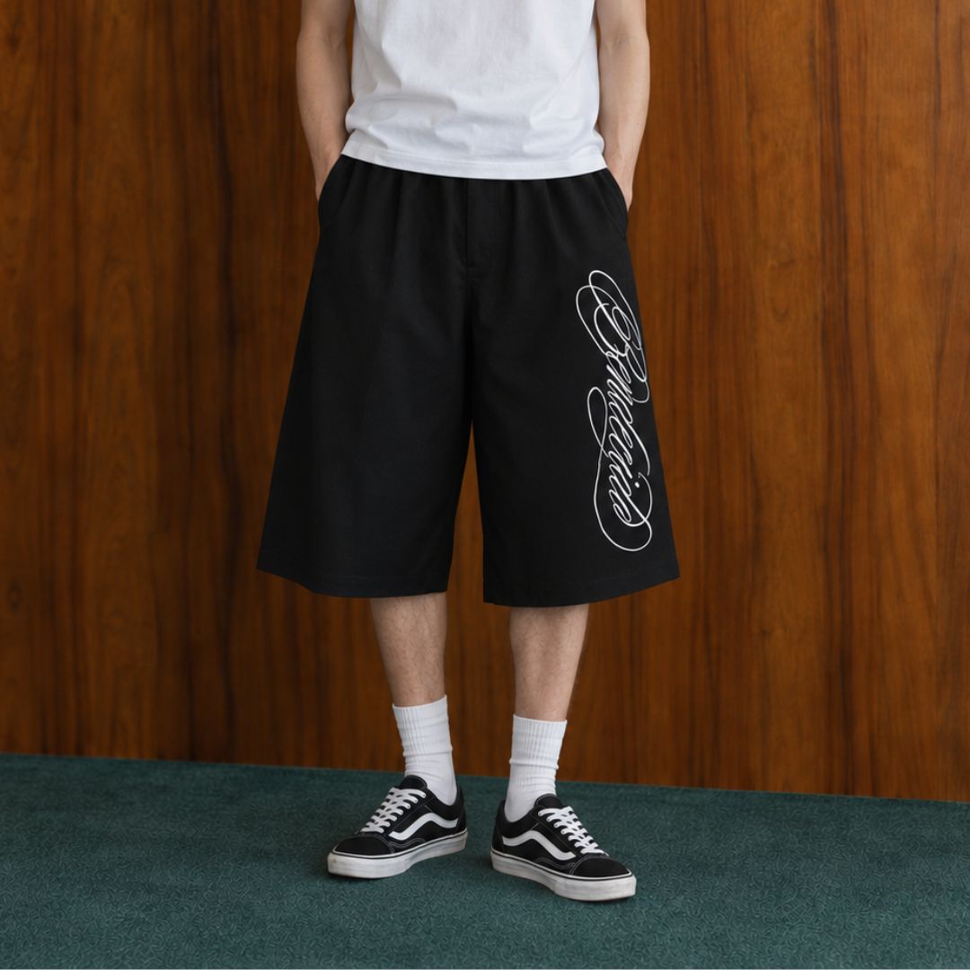 LK011 Signature Script Bermuda Shorts