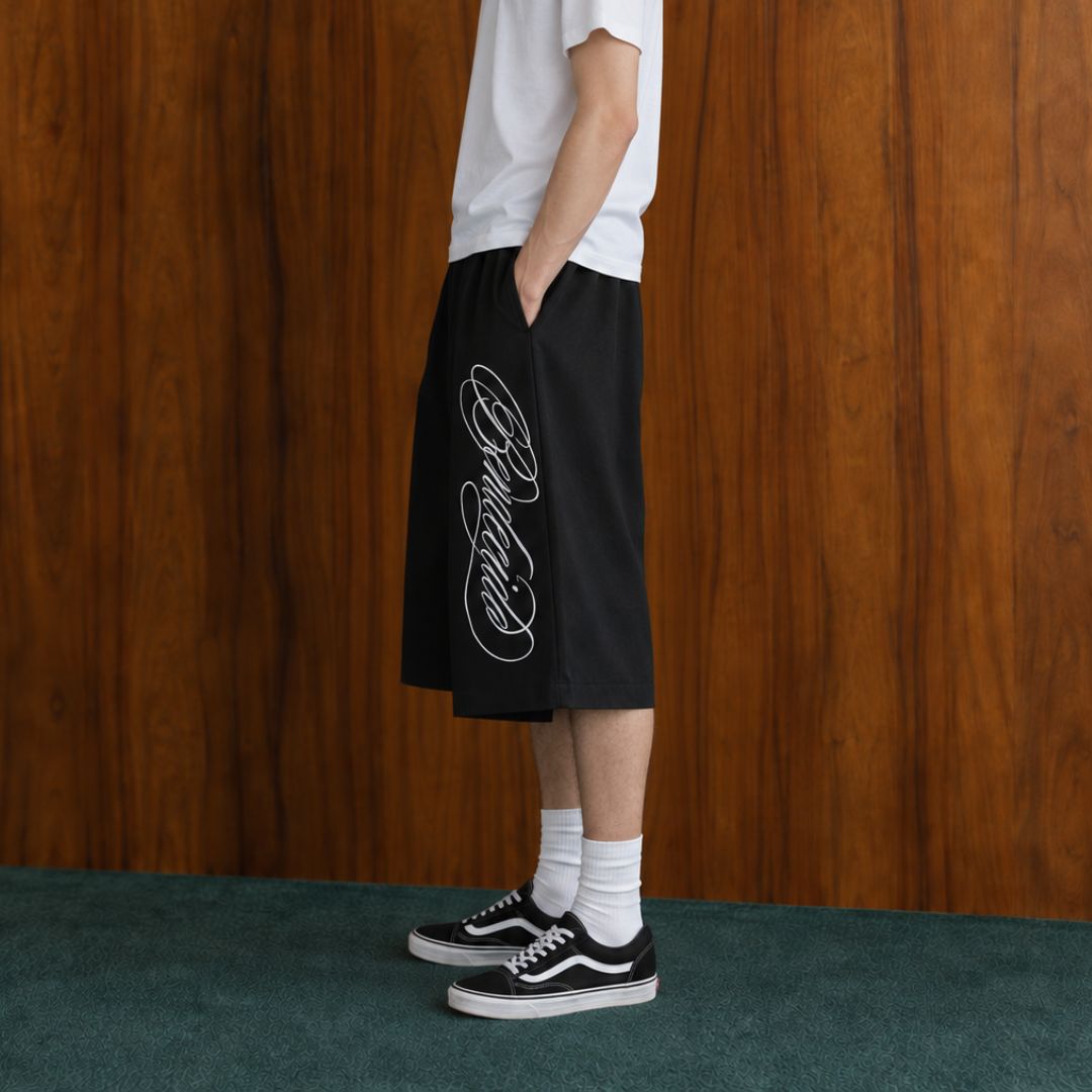 LK011 Signature Script Bermuda Shorts