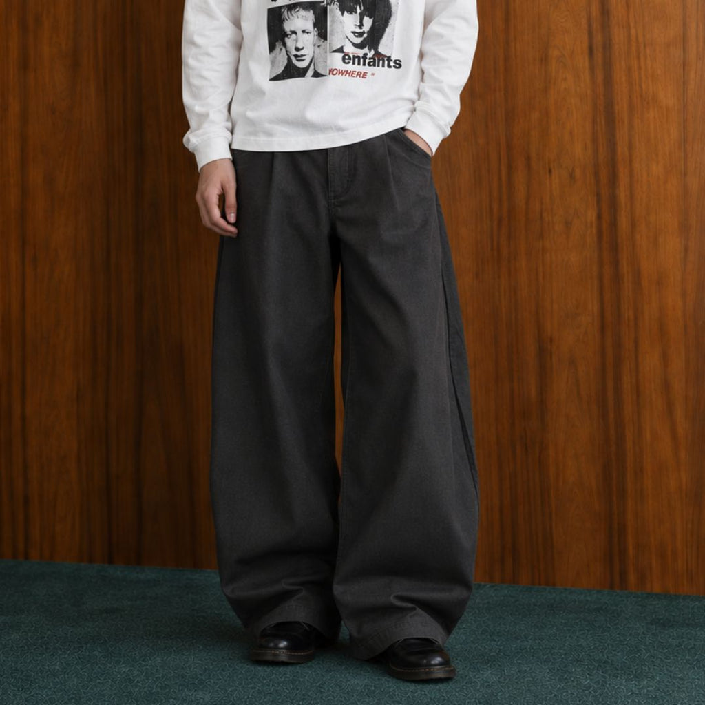 LK009 Noir Wide Leg Trousers