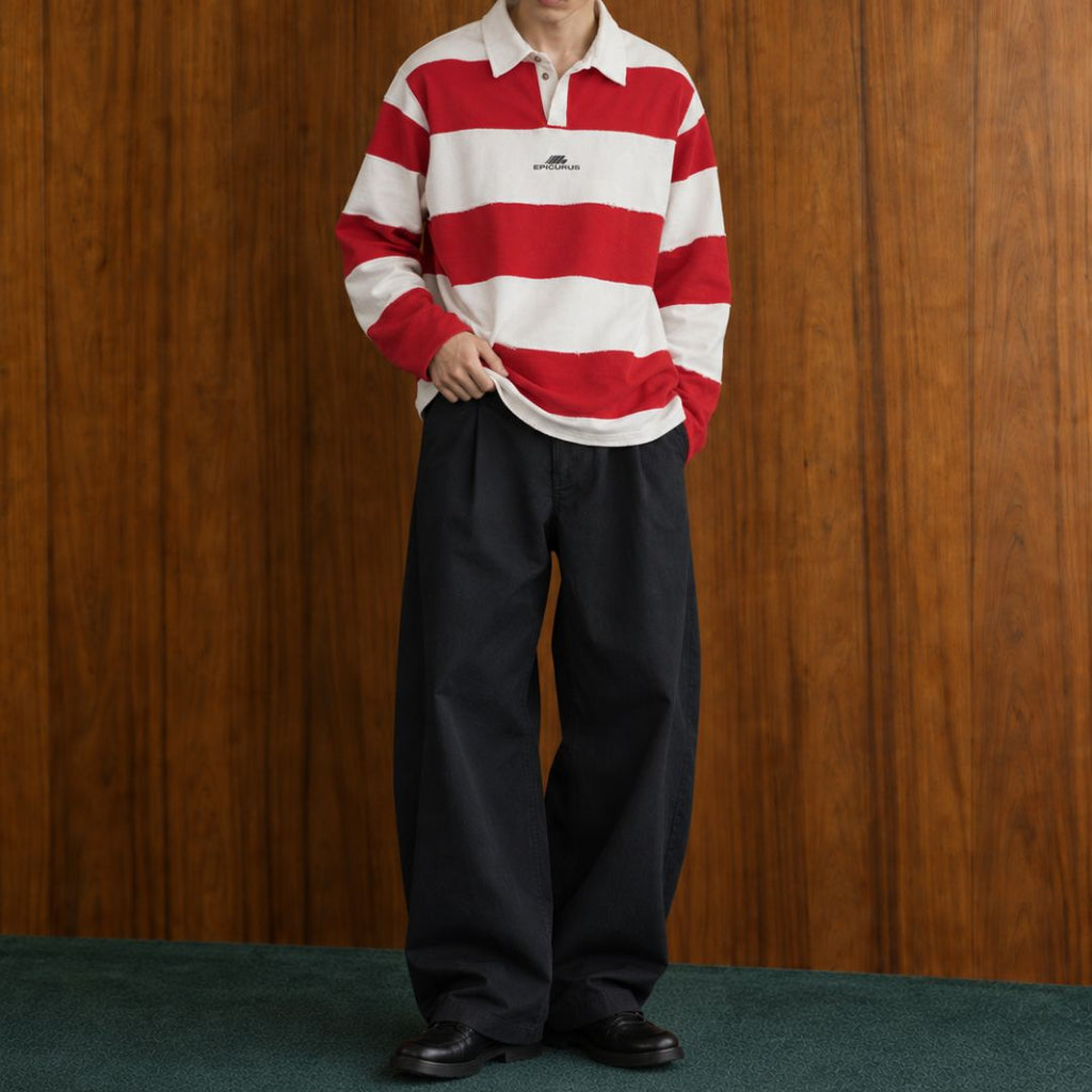LK008 Varsity Stripe Rugby Shirt