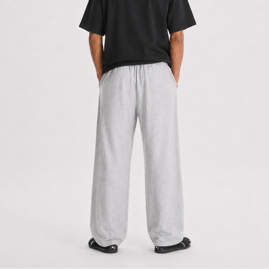 P0237 American Retro Straight Leg Personalised Embroidered Number Icons Sweatpants