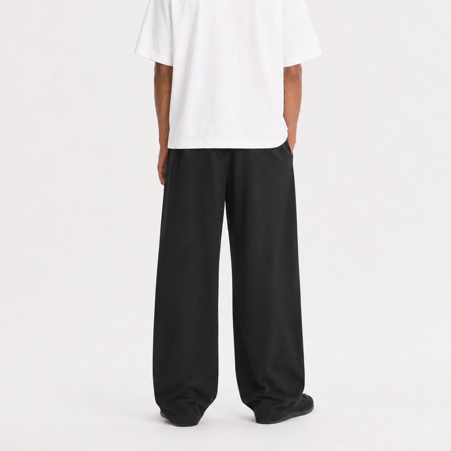 P0237 American Retro Straight Leg Personalised Embroidered Number Icons Sweatpants