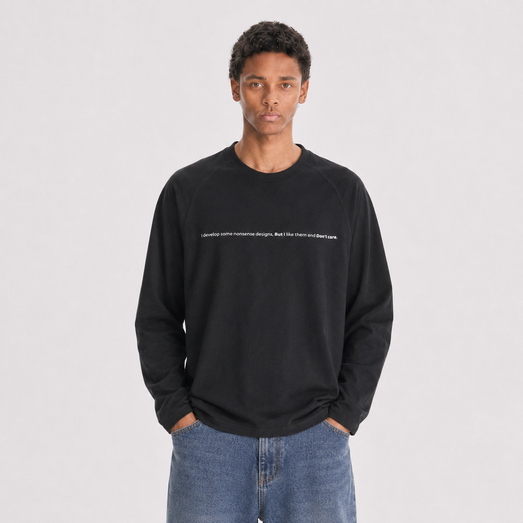S0476 American Street Style Trendy Lyocell Fiber Musical Note Print Slimming Cover-Up Lightweight Long-Sleeve T-Shirt