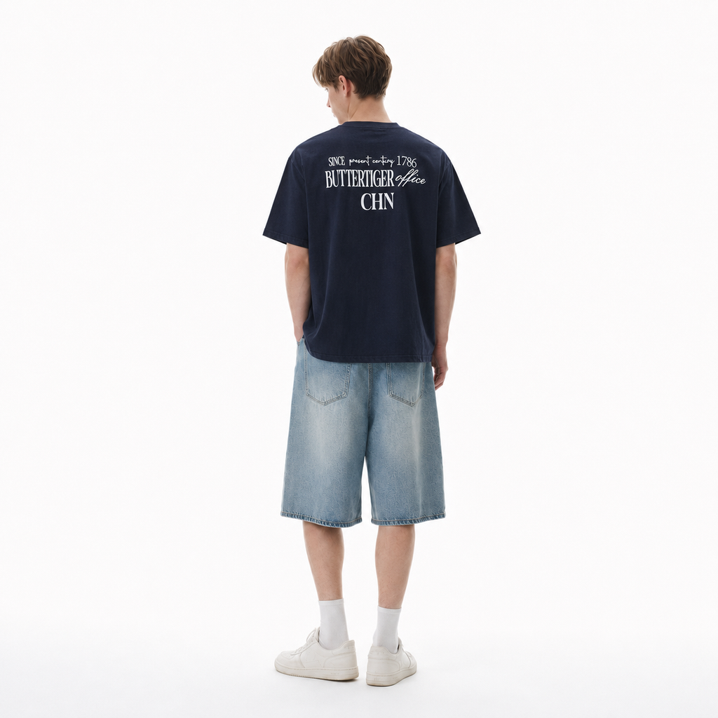 S0477 American Retro Graphic Short-Sleeve T-Shirt – Unisex Loose-Fit Cotton Tee