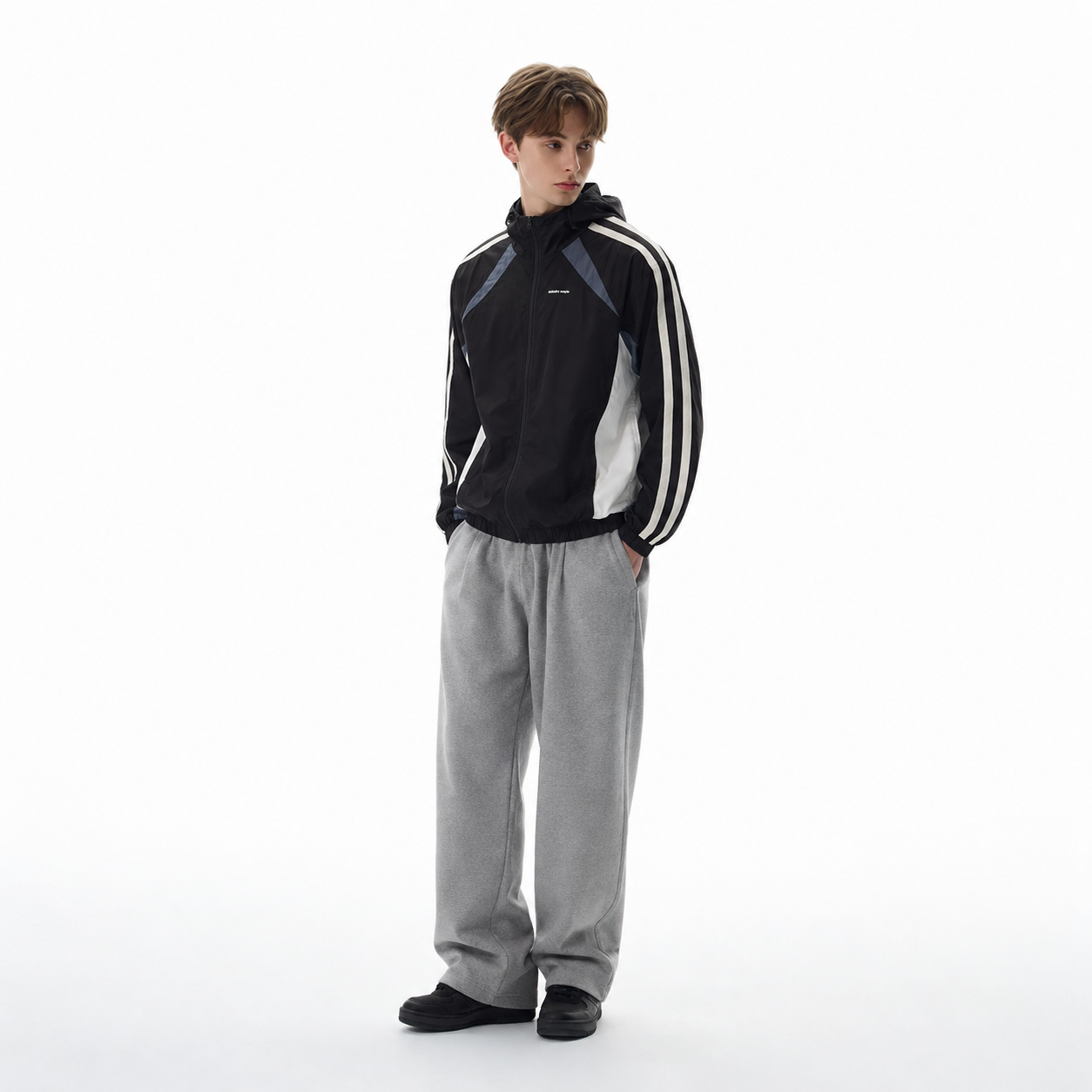 S0474 American-style lightweight outdoor sports color-blocked versatile hooded jacket