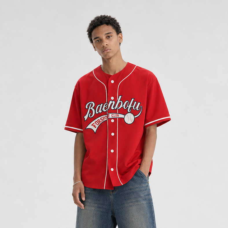 S0468 American vintage HIP-HOP cardigan baseball jacket shirt
