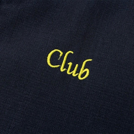 S0466 American Retro Color Block Embroidered Letter Short-Sleeve Shirt