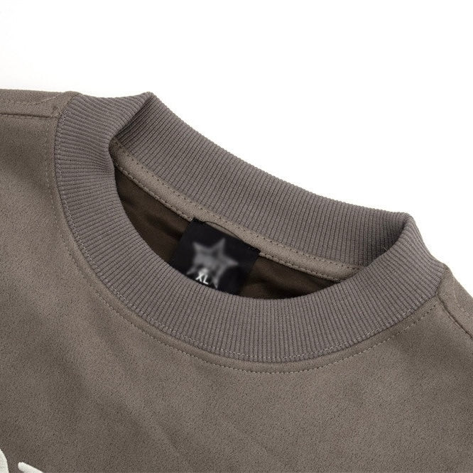 S0037 American Oversized Letter Embroidery Short Sleeve T-Shirt