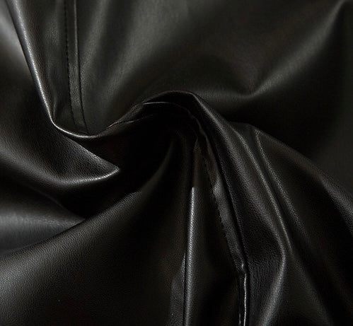 S0106 American vintage leather Oversize short shirt