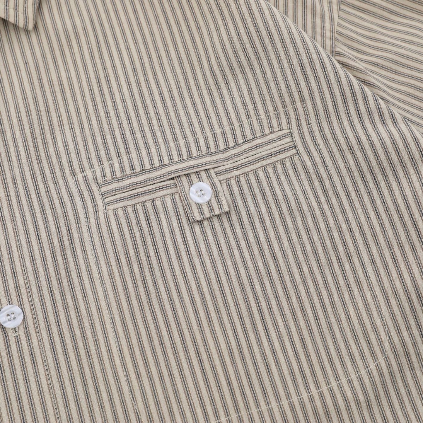 S0174 Japanese cityboy outdoor casual multi-pocket workwear short-sleeved shirt