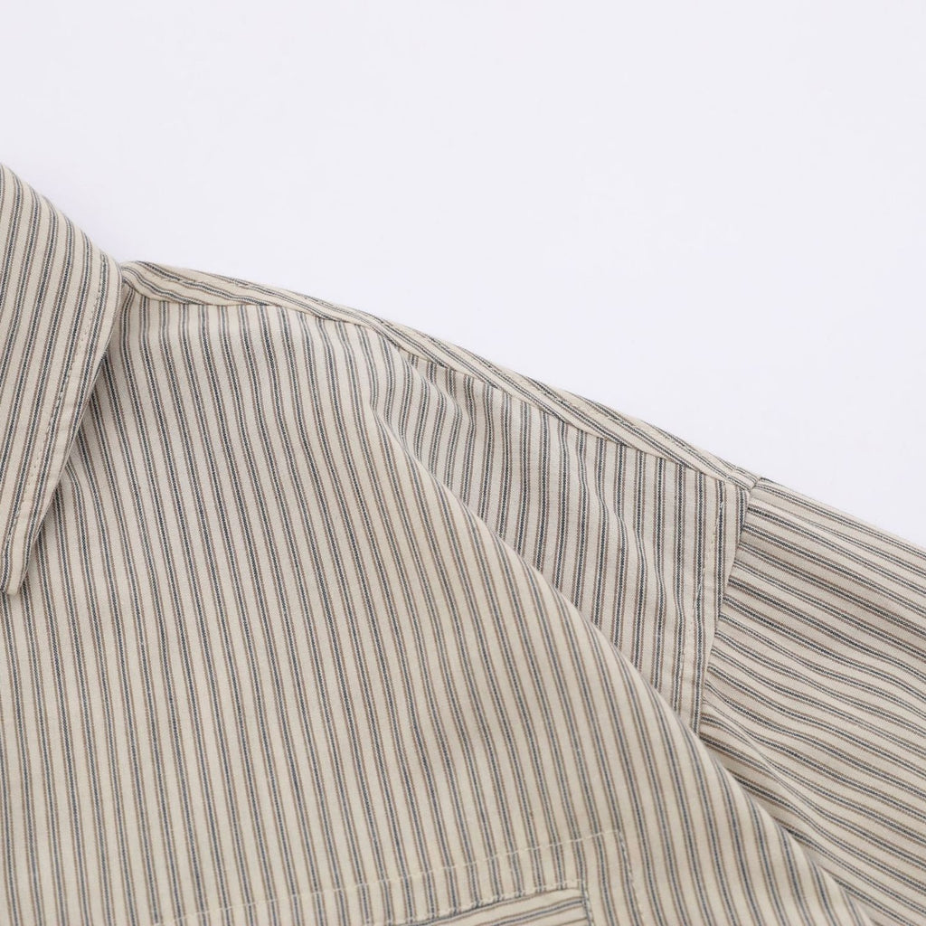 S0174 Japanese cityboy outdoor casual multi-pocket workwear short-sleeved shirt