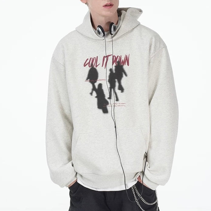 S0360 American style retro hooded loose youth campus style student hoodie