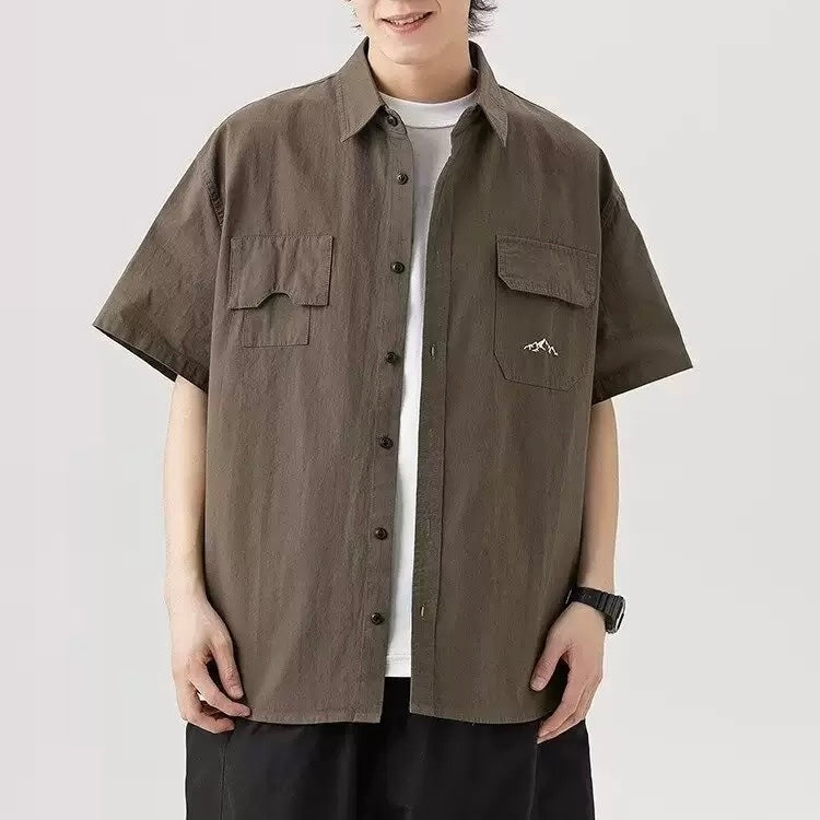 S0362 Japanese style retro overse youth campus style student shirt