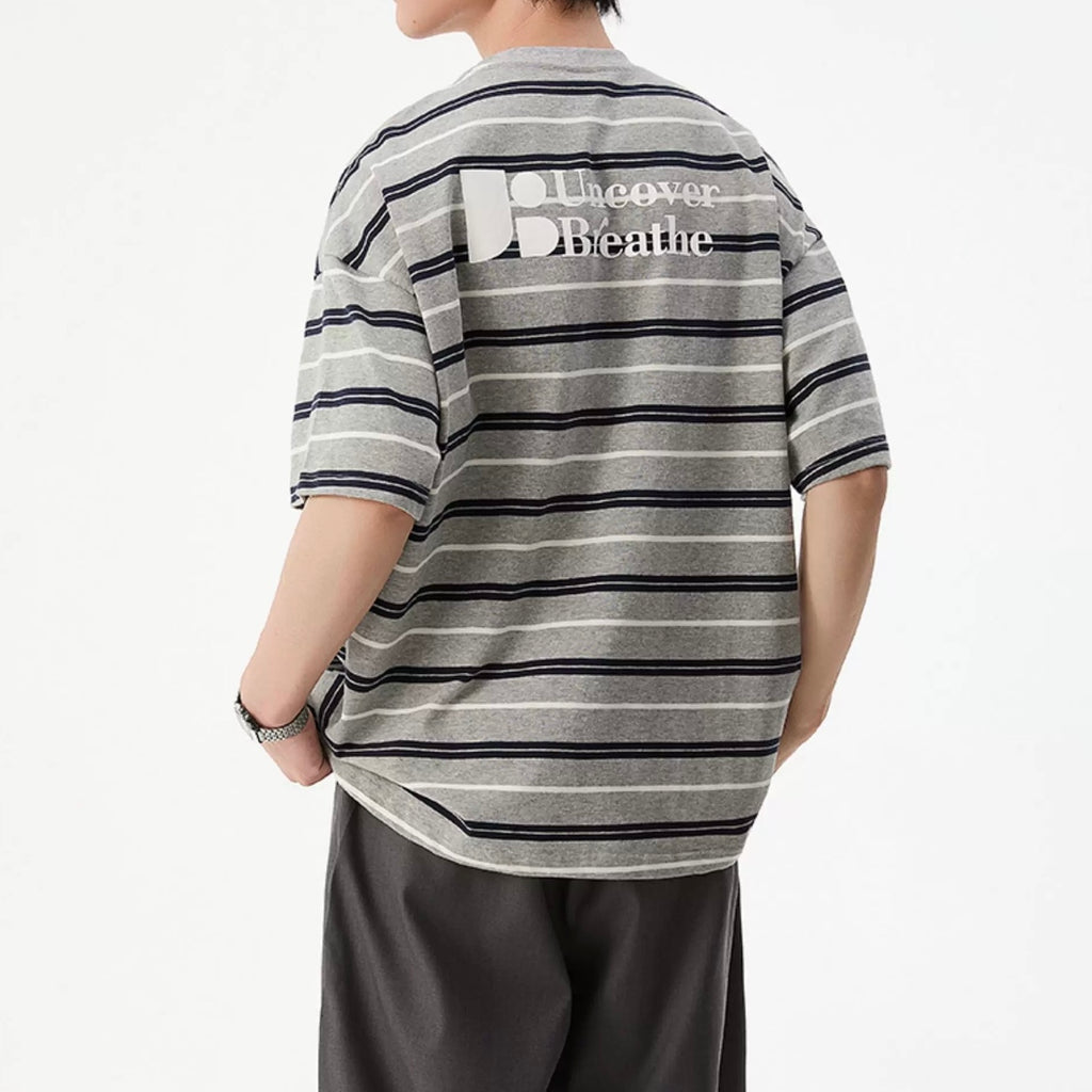 S0327 UNDREST American retro college style trendy round neck T-shirt