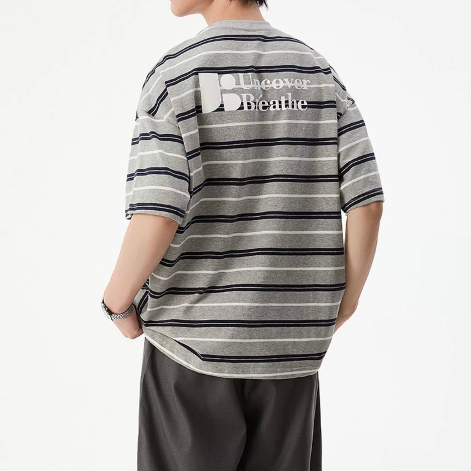 S0327 UNDREST American retro college style trendy round neck T-shirt