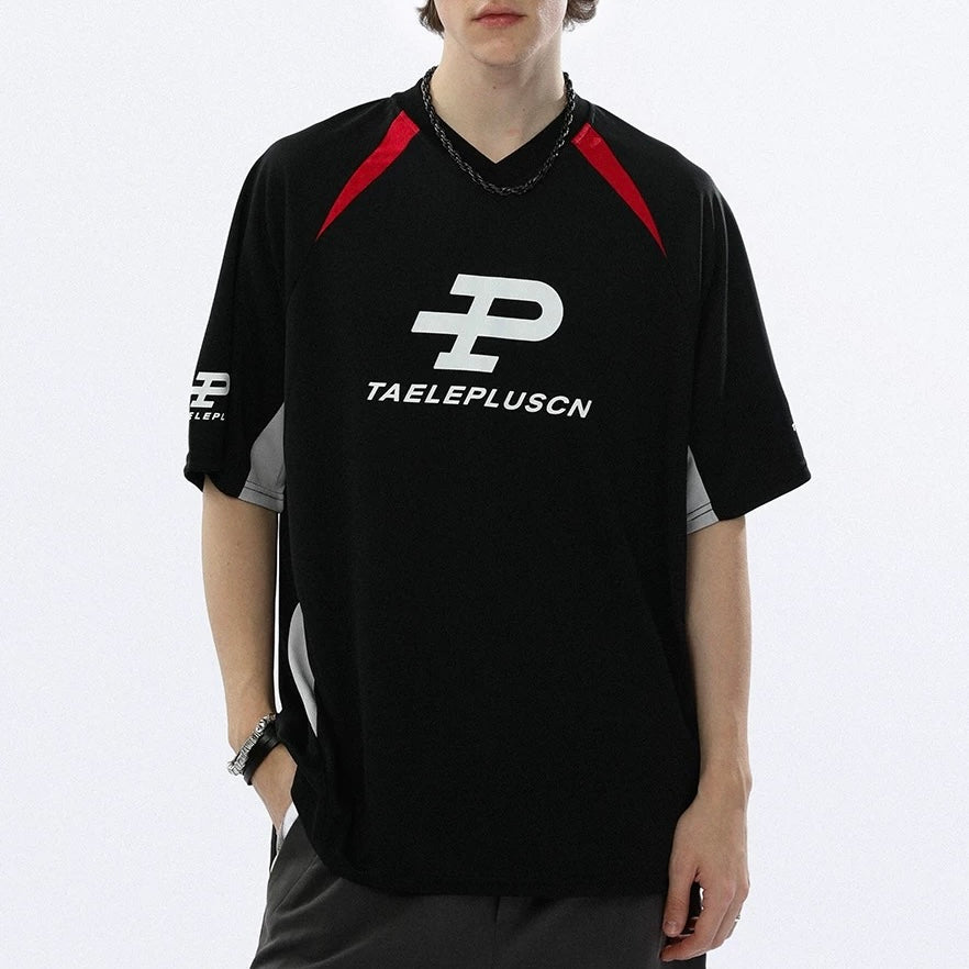 S0369 TaelePlus American Street oversize Breathable Jersey Short-sleeved