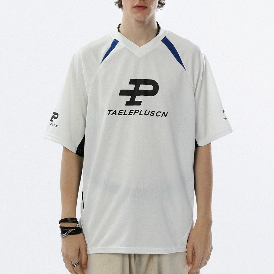 S0369 TaelePlus American Street oversize Breathable Jersey Short-sleeved