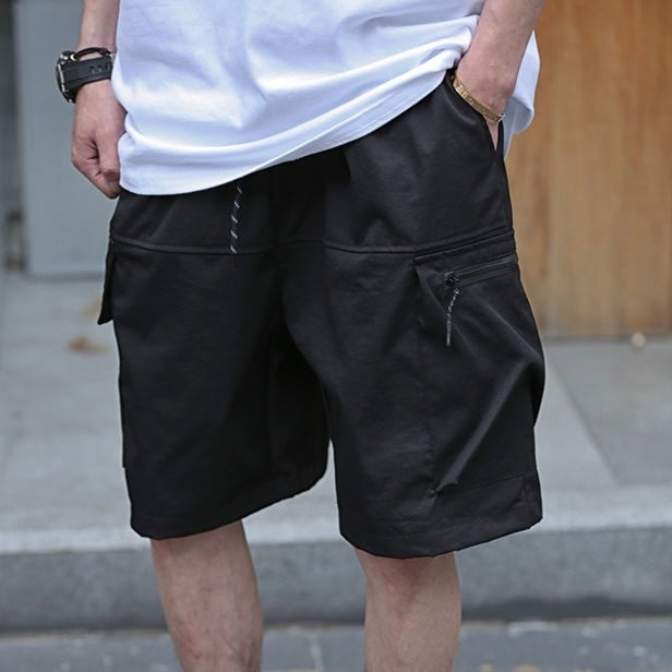 P0188 Japanese-style city boy loose-fitting five-point cargo shorts